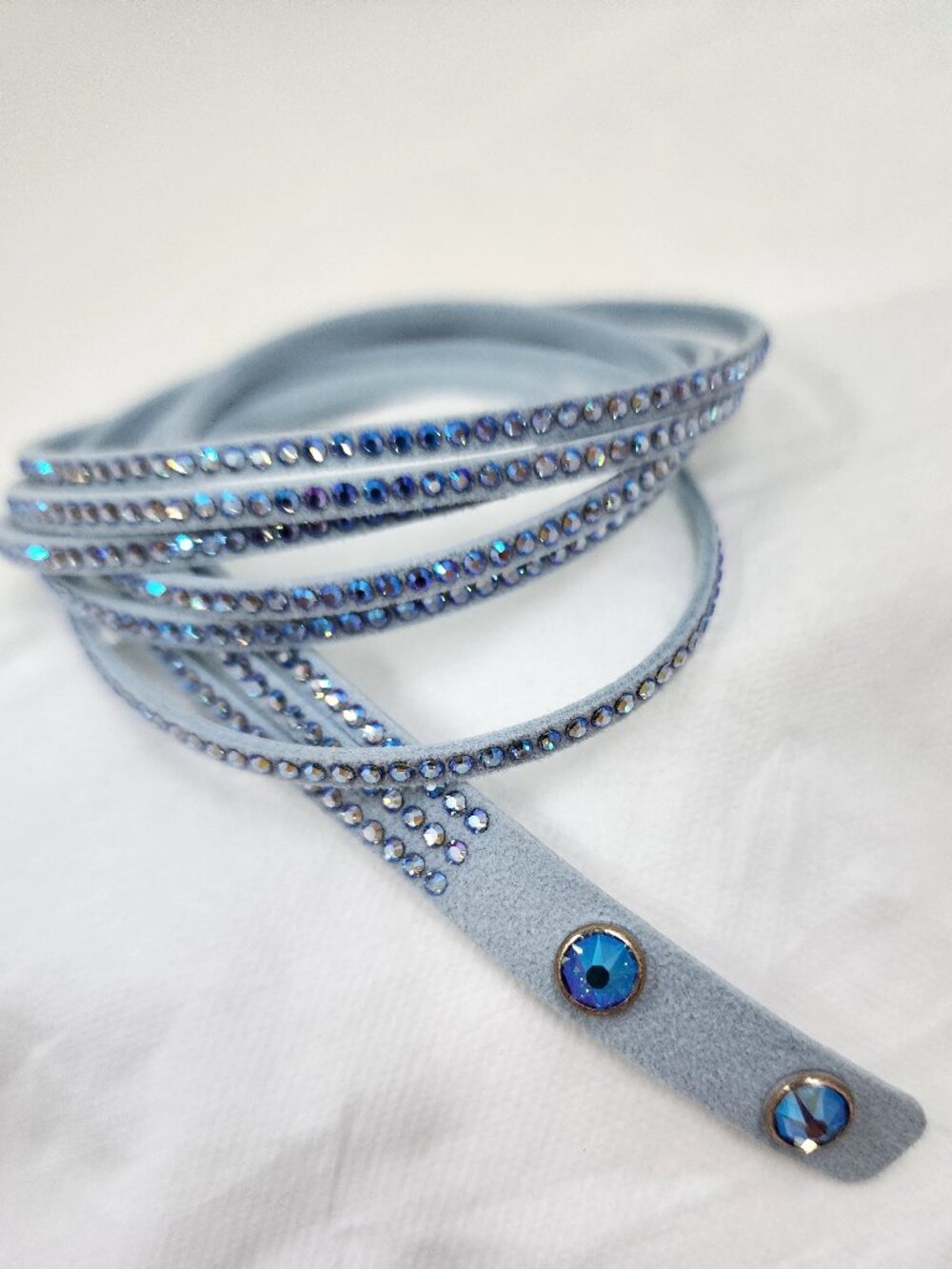 Touchstone Crystal Wrap-Star Bracelet Powder Blue